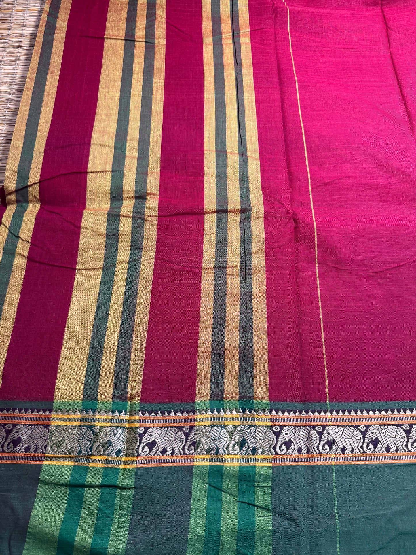 Maroon Narayanpet Pure Cotton Saree