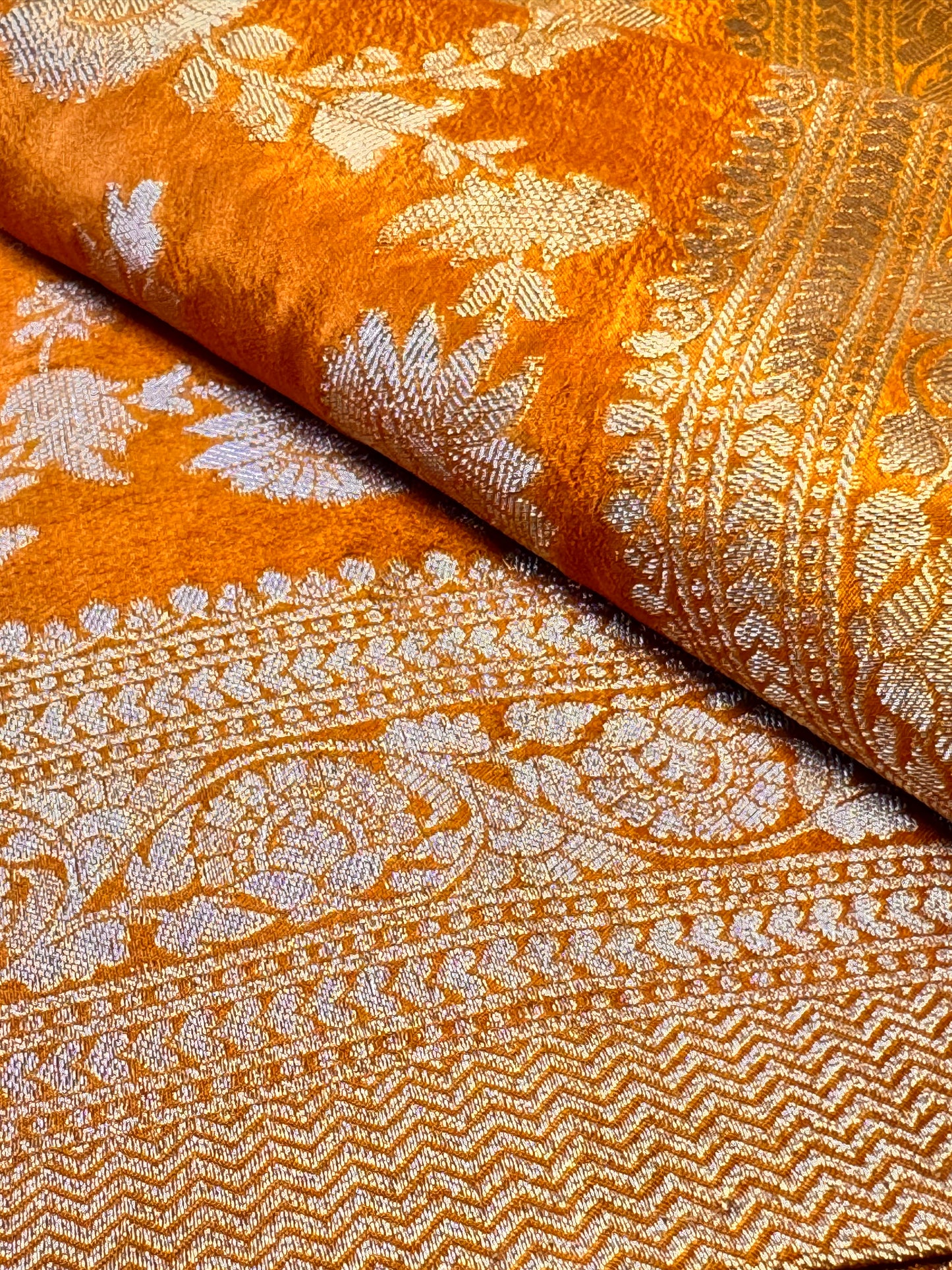 Yellow Jaal Pattern Soft Georgette