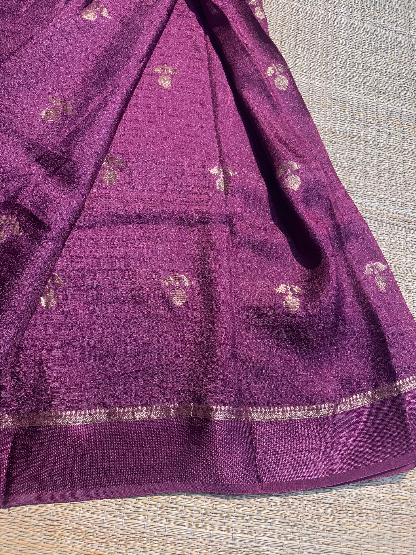 Purple Jute Viscose Saree