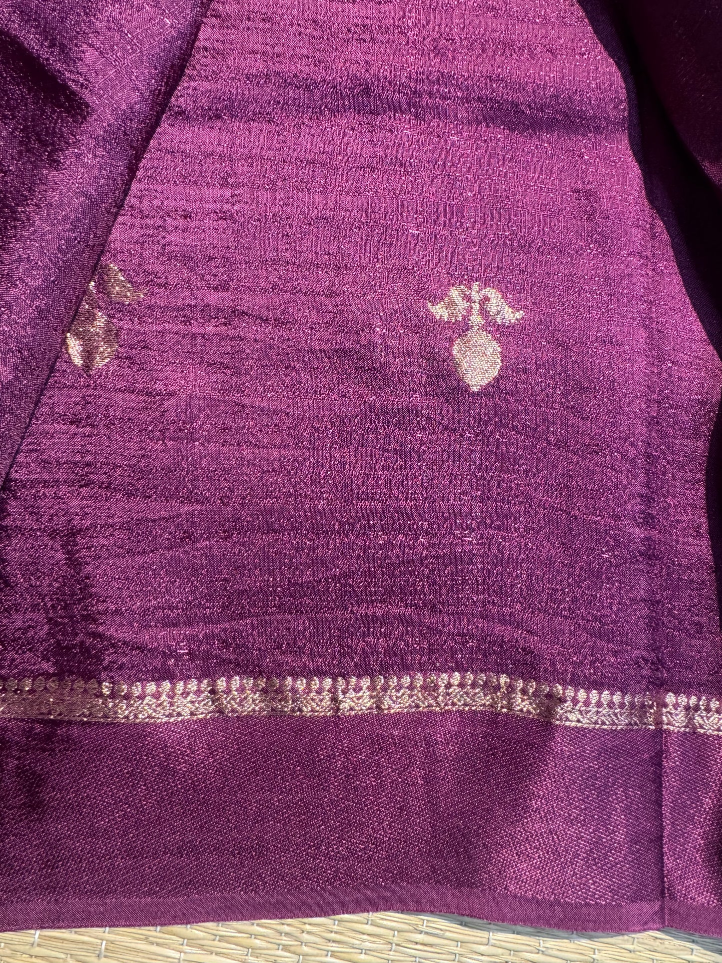 Purple Jute Viscose Saree