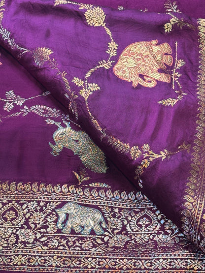Purple DOLA Viscose - Meenakari Zari Weaving