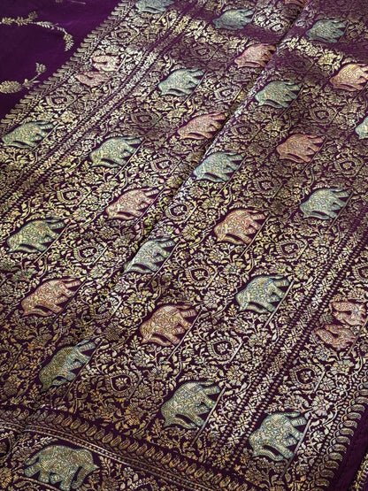 Purple DOLA Viscose - Meenakari Zari Weaving