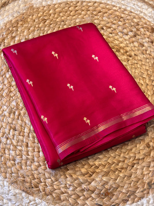Gajji Silk Saree in Self (Pink)