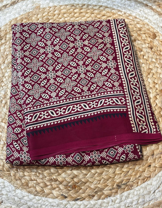 Maroon Burgundy Modal Silk