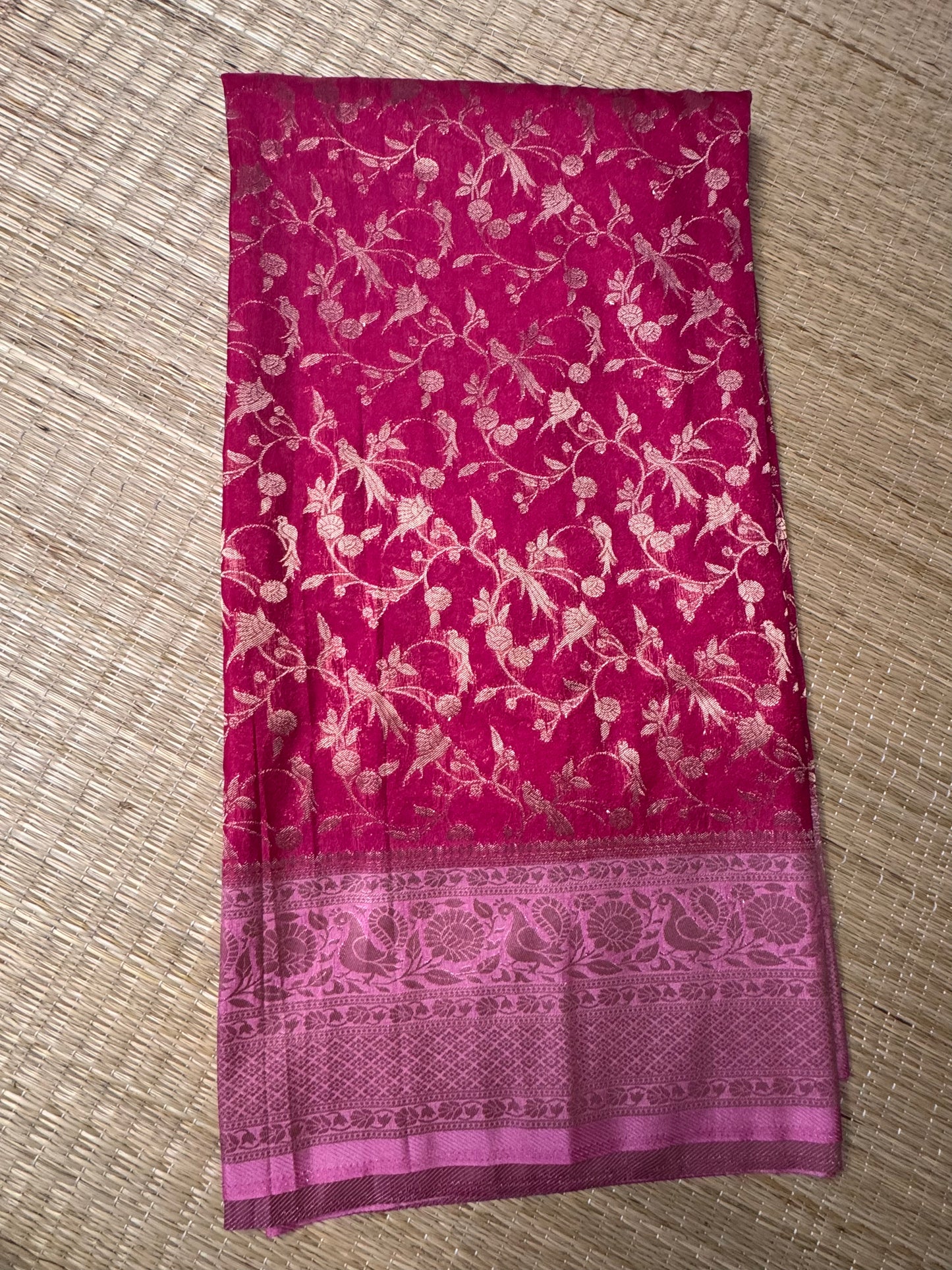 Rani Pink Jaal Pattern Soft Georgette