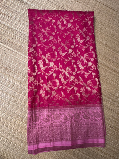 Rani Pink Jaal Pattern Soft Georgette