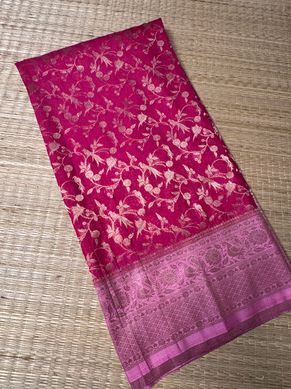 Rani Pink Jaal Pattern Soft Georgette