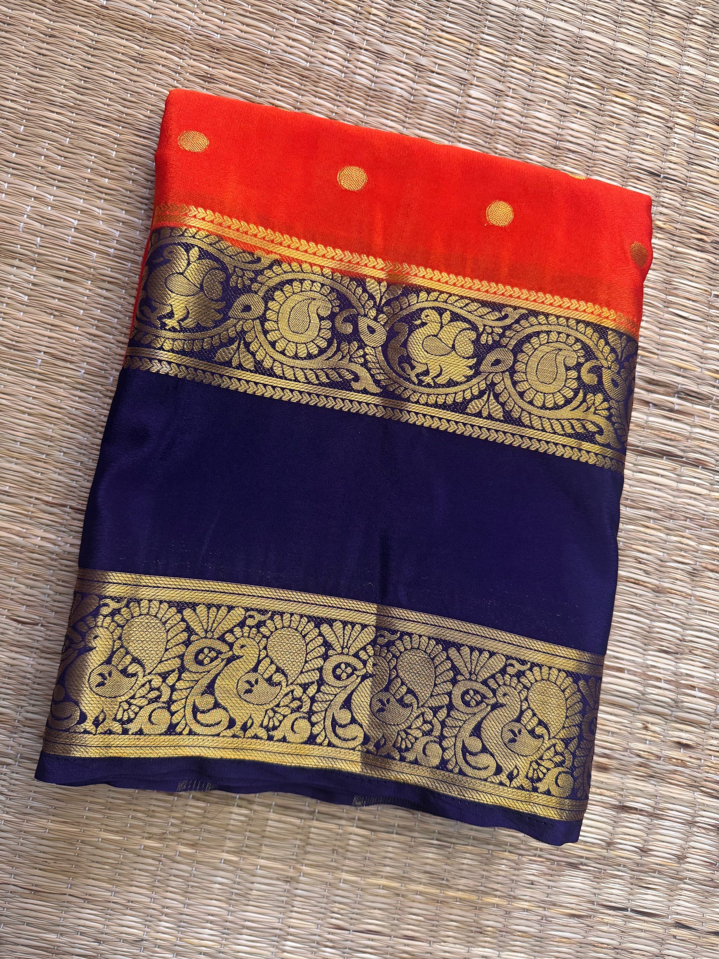 Anushree Semi Crepe Silk (Orange)