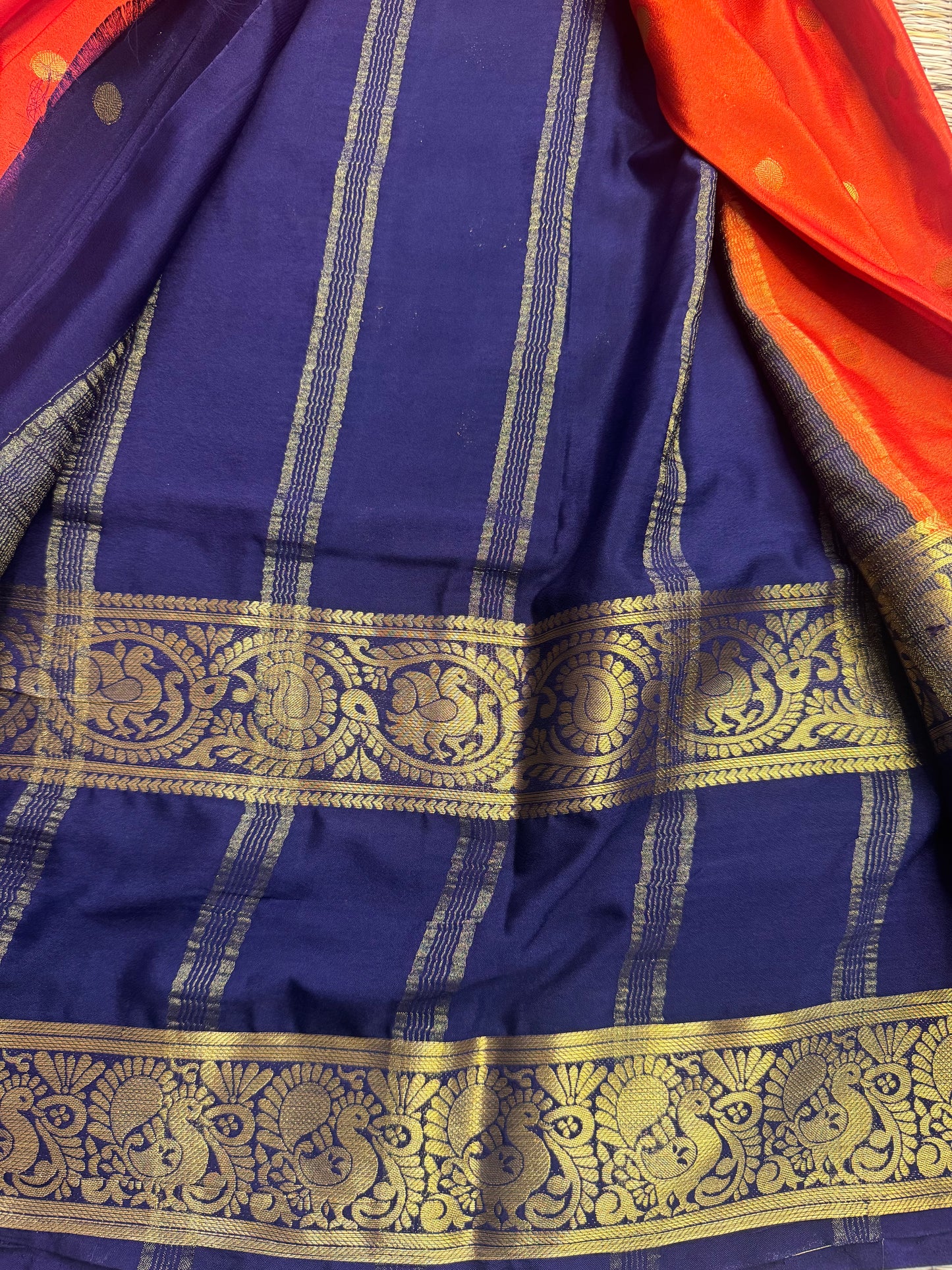 Anushree Semi Crepe Silk (Orange)