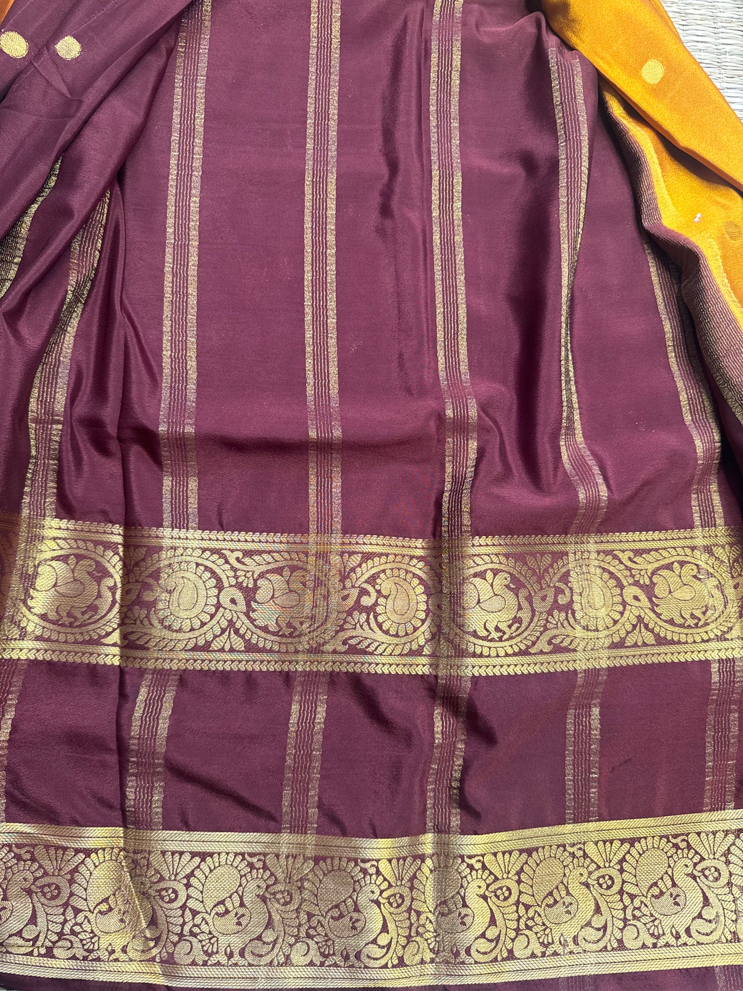 Anushree Semi Crepe Silk (Yellow)