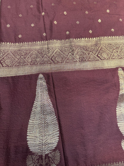 Dark Brown Crushed Chiffon
