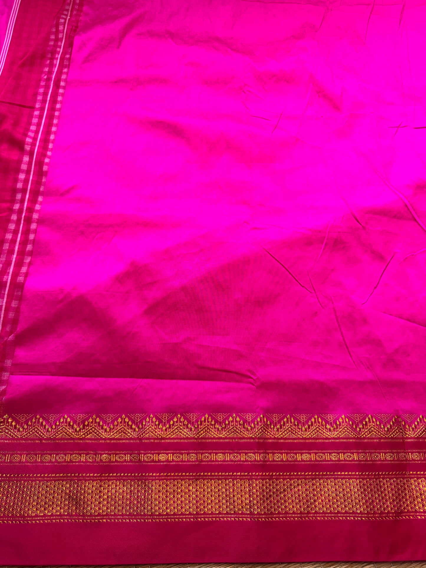 Pink Checks ilkal Cotton Saree