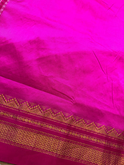 Pink Checks ilkal Cotton Saree