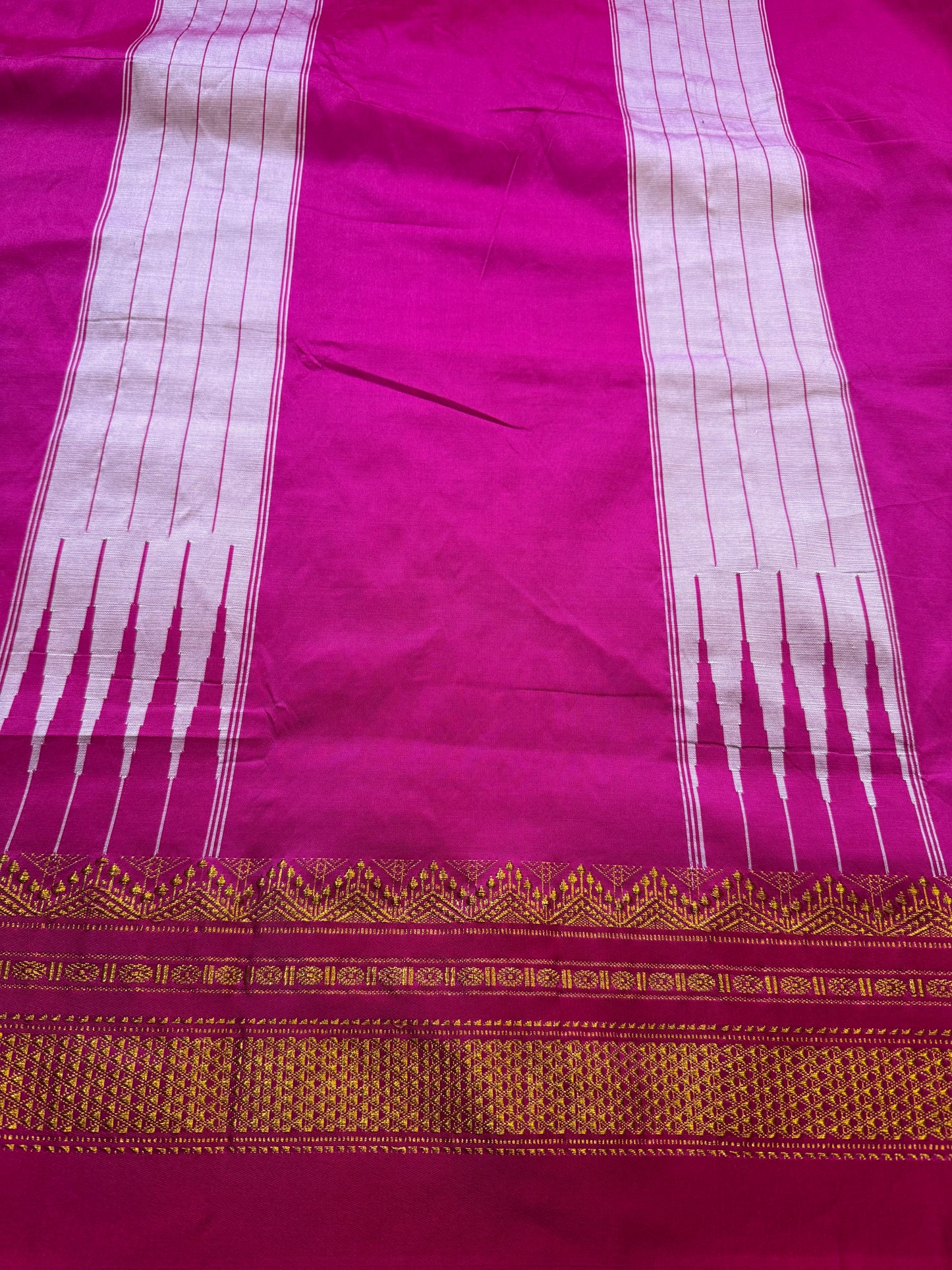 Pink Checks ilkal Cotton Saree