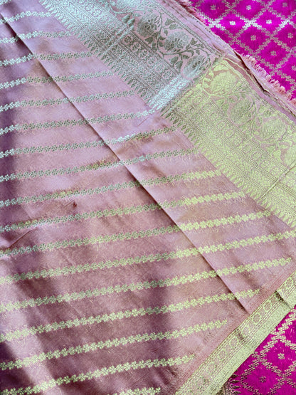 Pink Jaal Khaddi Georgette Saree