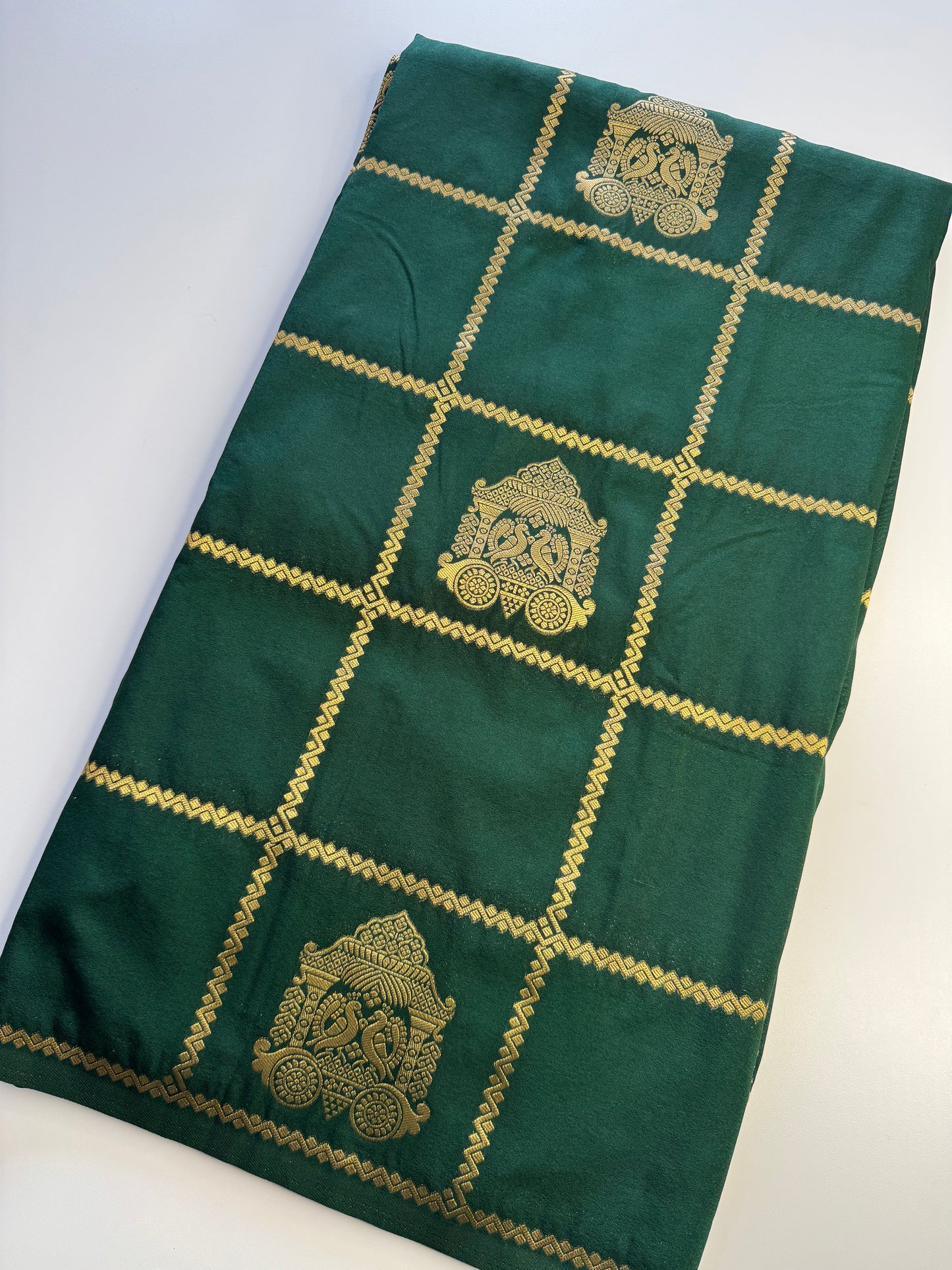 Dark Green Chariot Semi Crepe