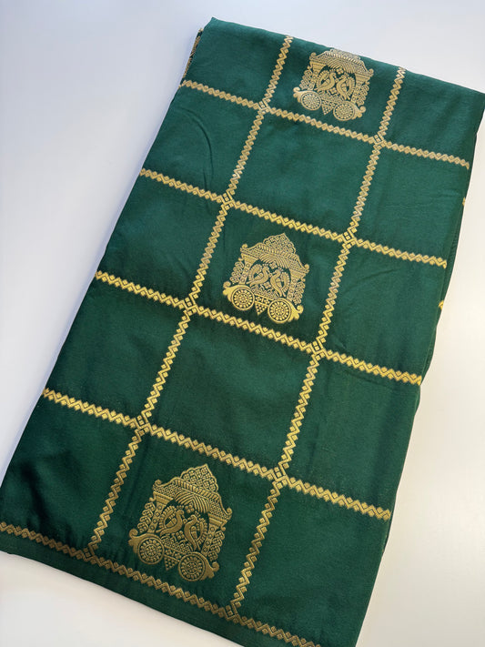 Dark Green Chariot Semi Crepe