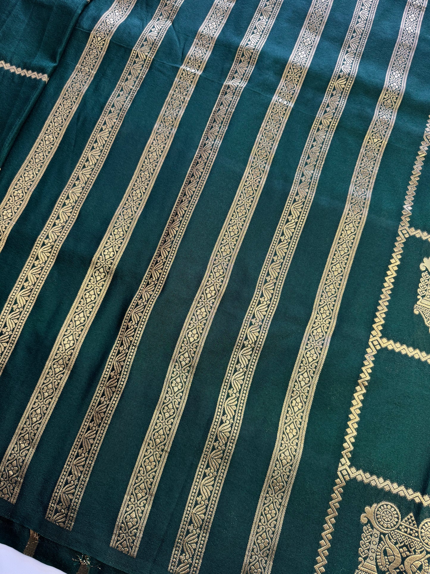 Dark Green Chariot Semi Crepe