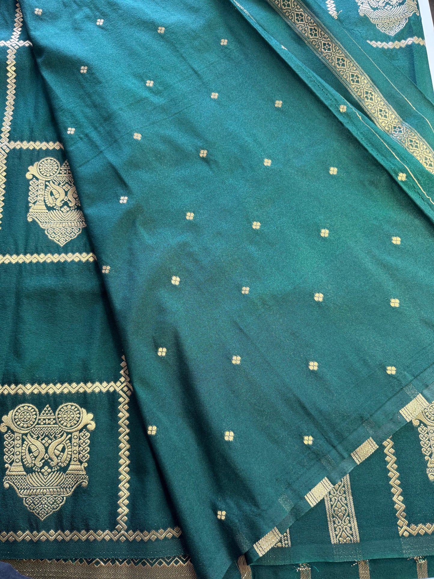 Dark Green Chariot Semi Crepe