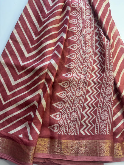 Light Pink Chiffon Saree