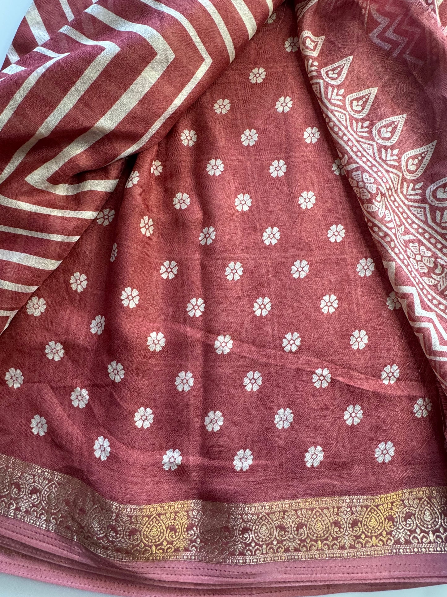 Light Pink Chiffon Saree