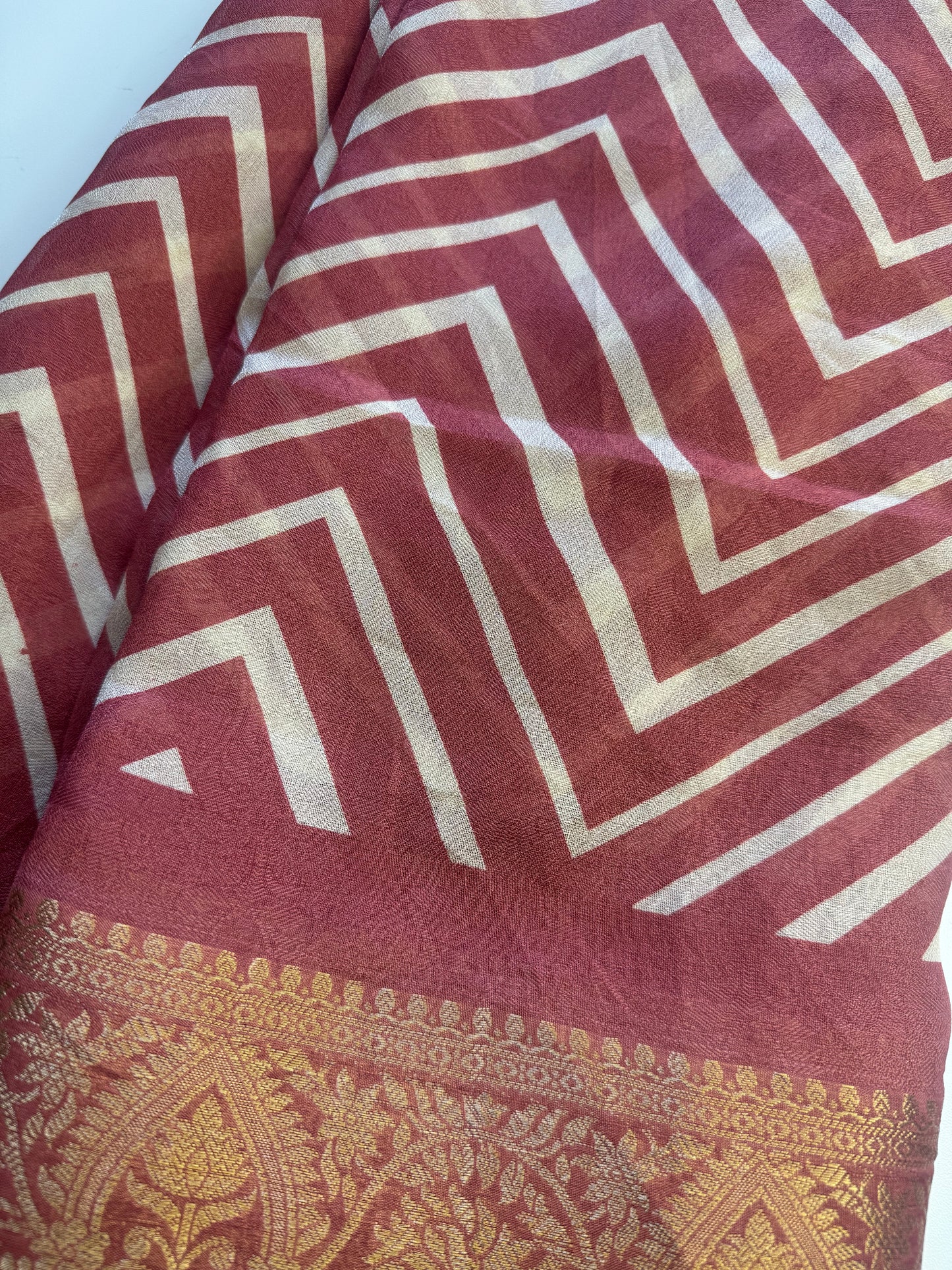 Light Pink Chiffon Saree