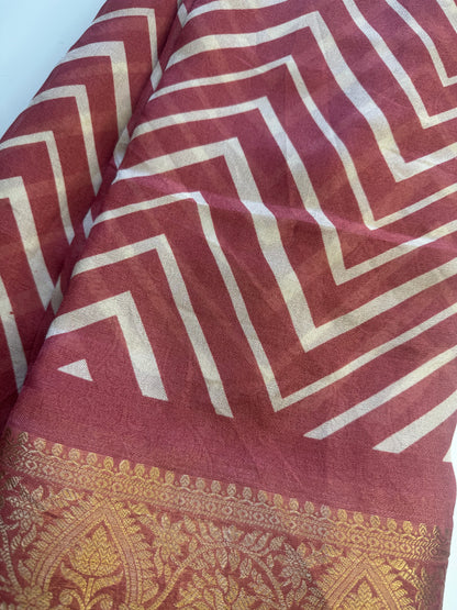 Light Pink Chiffon Saree