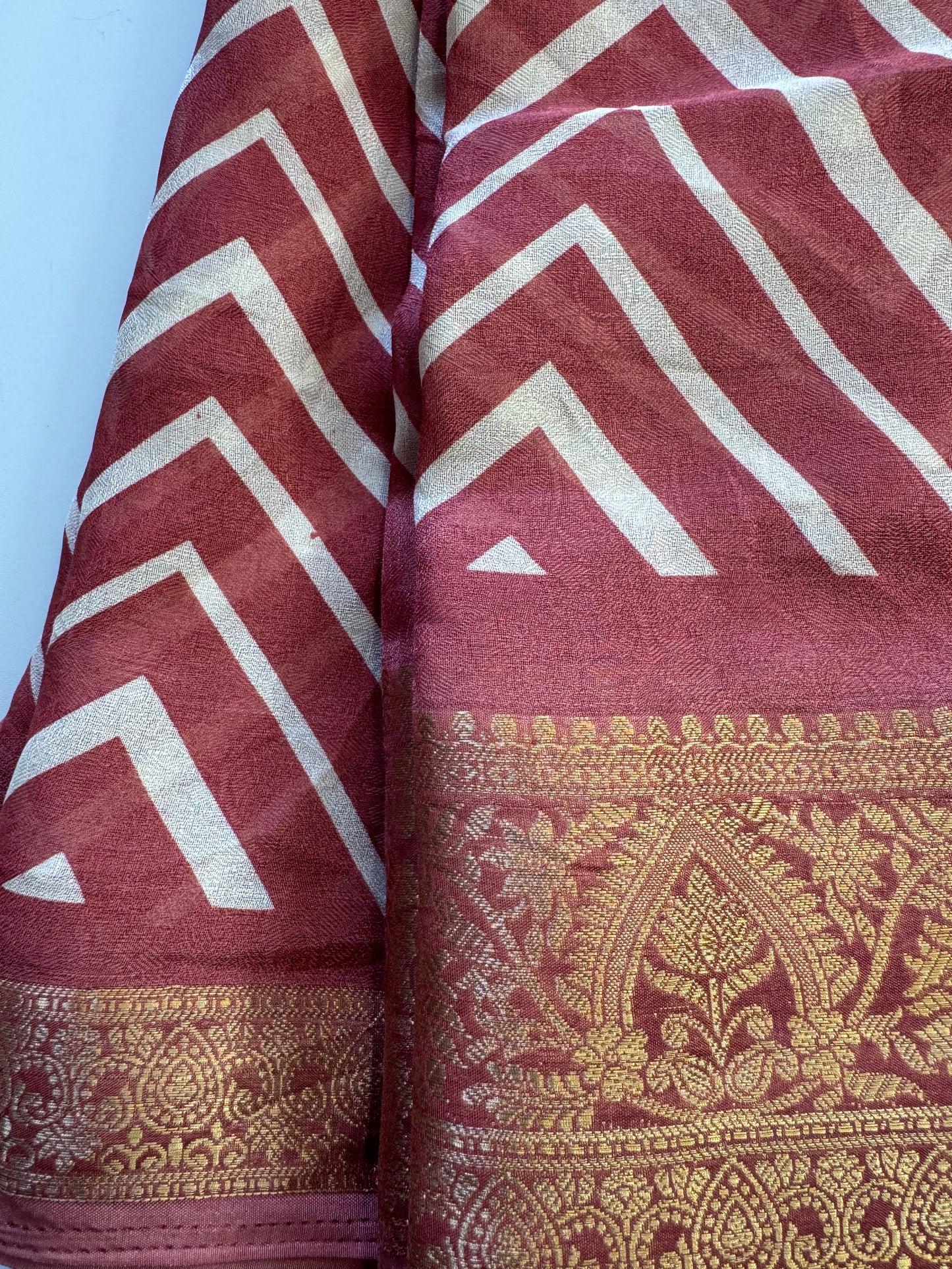 Light Pink Chiffon Saree