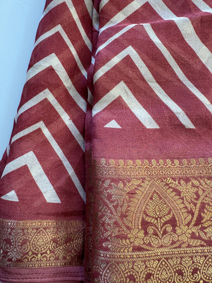 Light Pink Chiffon Saree