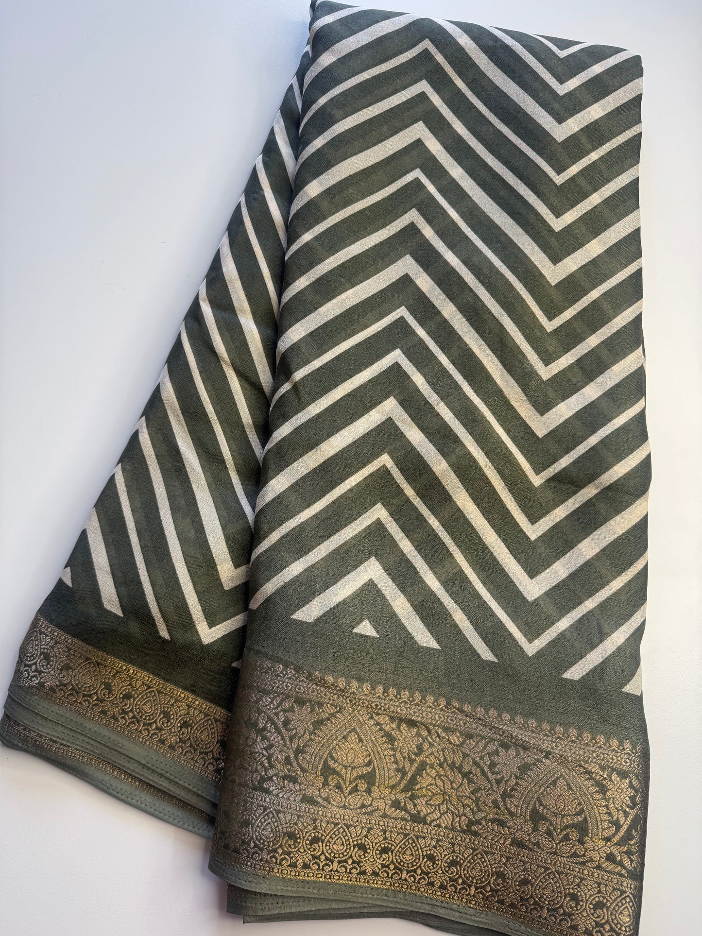 Light Green Chiffon Saree
