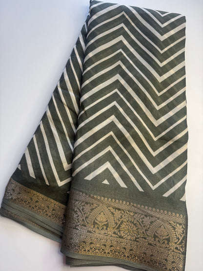 Light Green Chiffon Saree