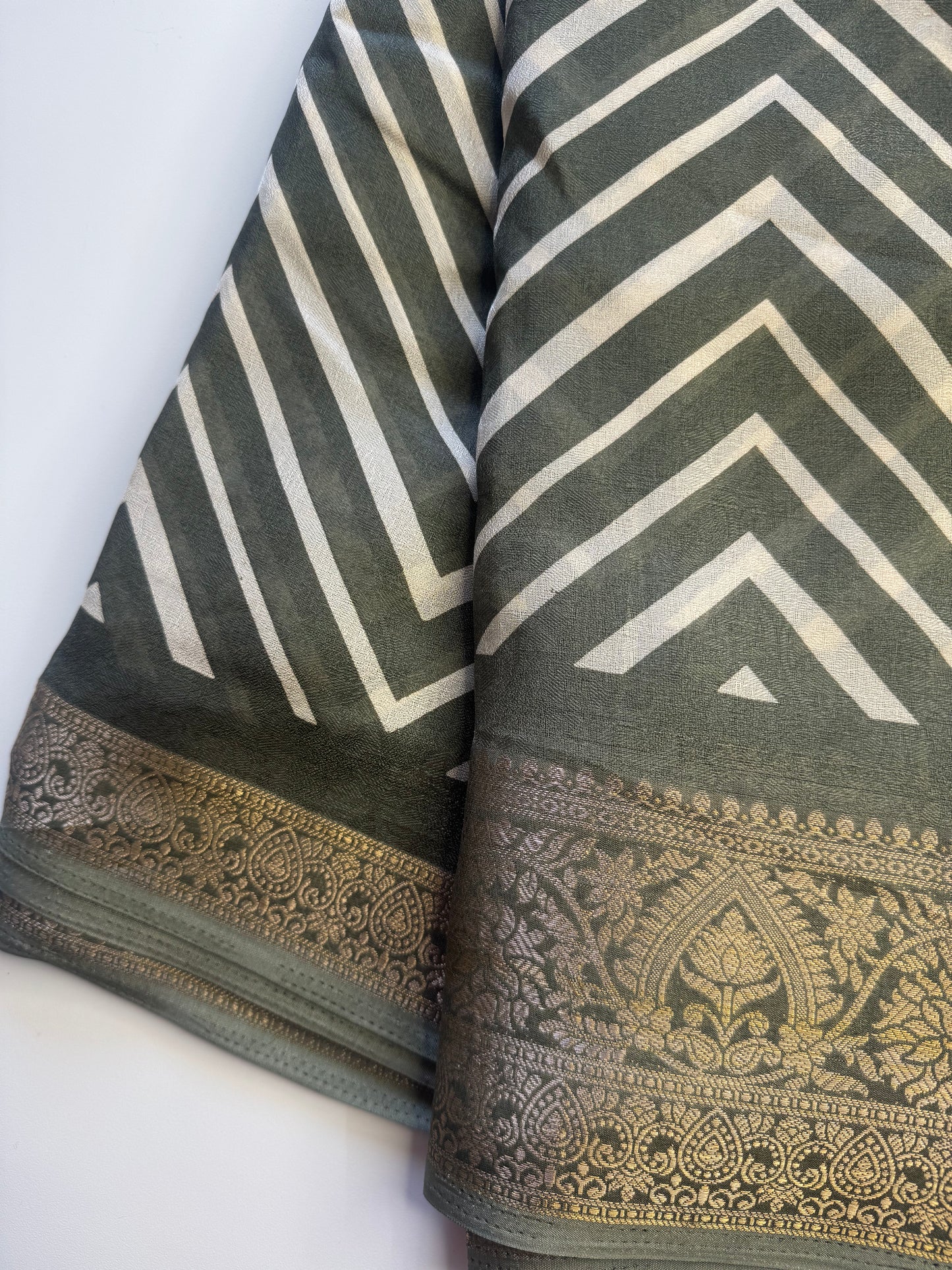 Light Green Chiffon Saree