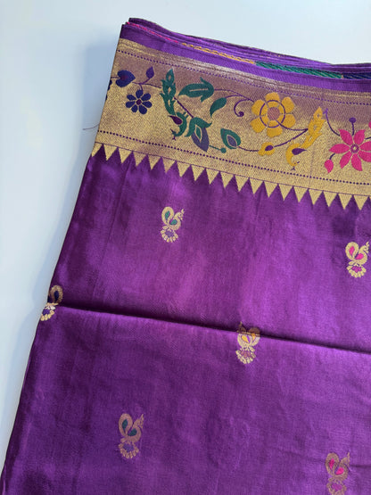 Purple Paithani Pure Viscose Saree