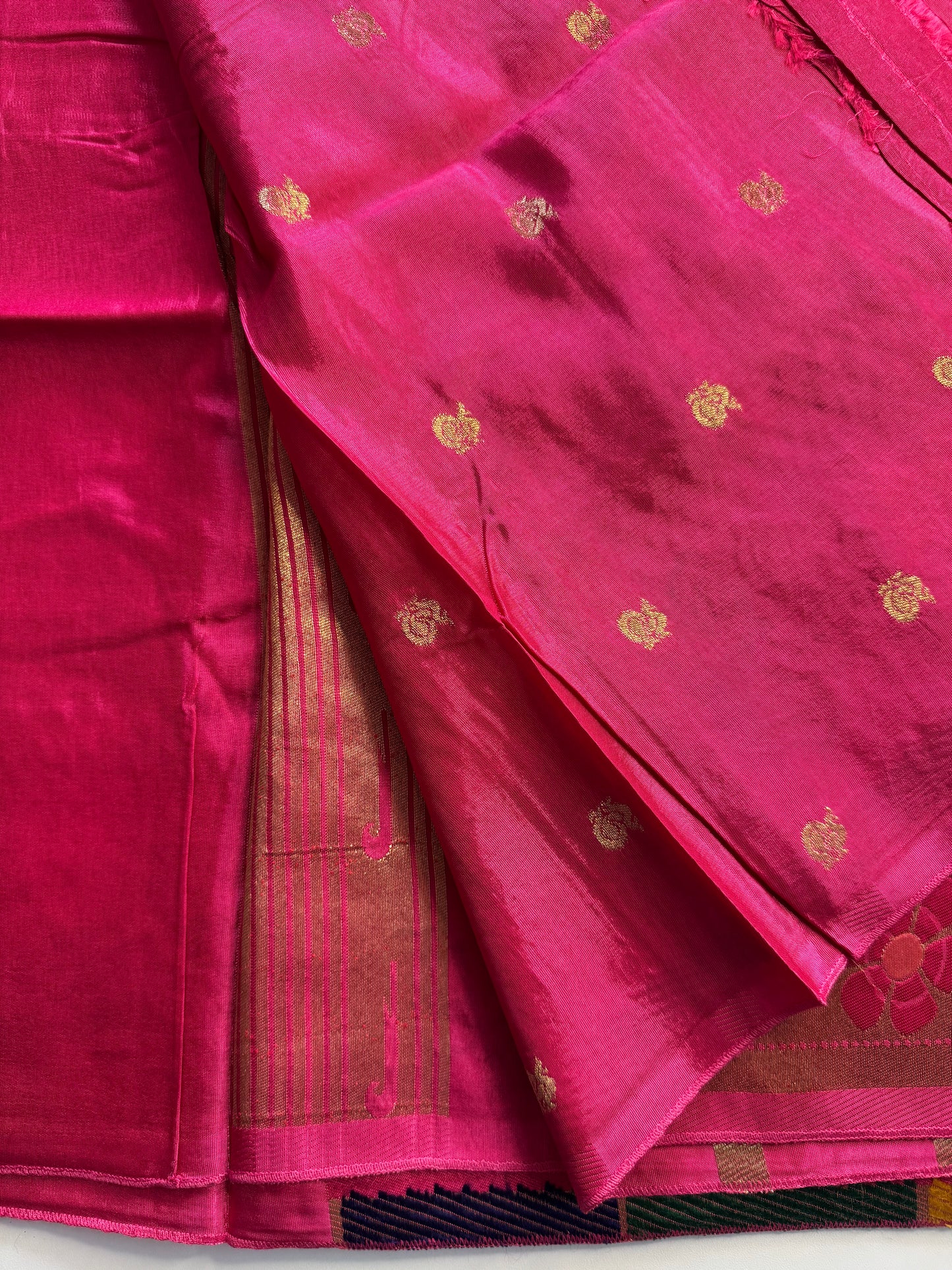 Rani Pink Paithani Pure Viscose Saree