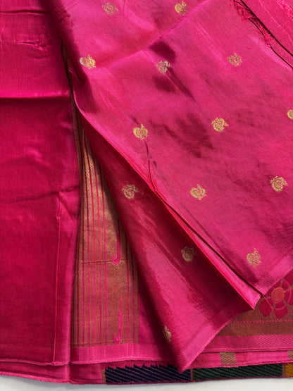 Rani Pink Paithani Pure Viscose Saree