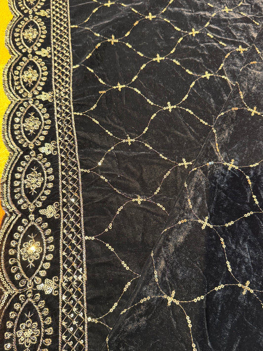 Black Velvet Blouse Material