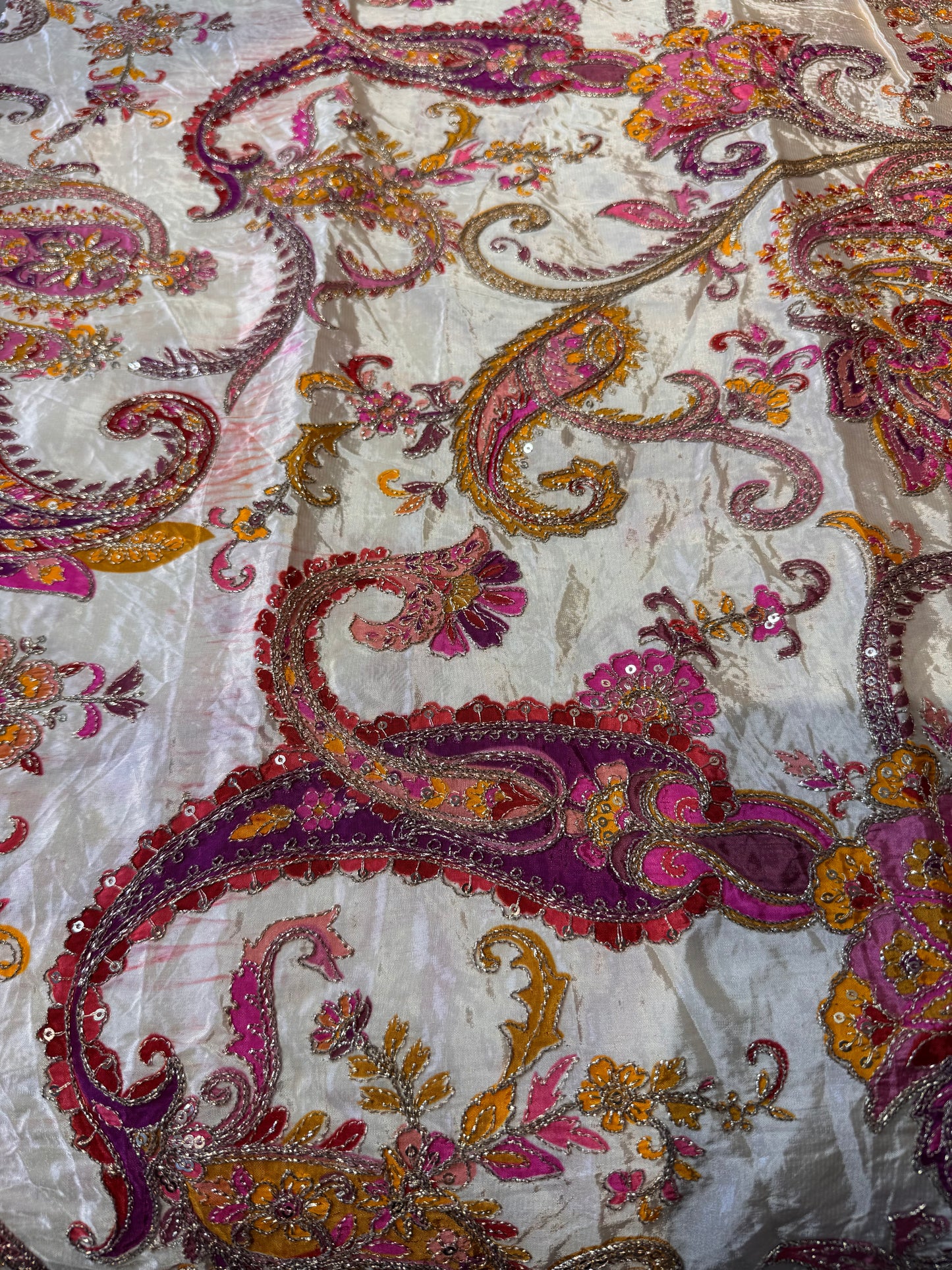 Pastel Pink kalamkari Crepe Blouse Piece/Material