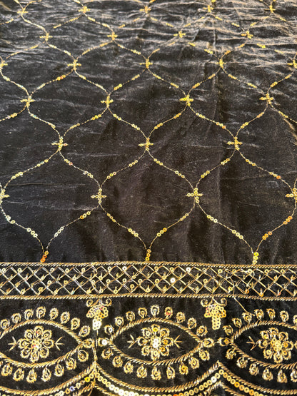 Black Velvet Blouse Material