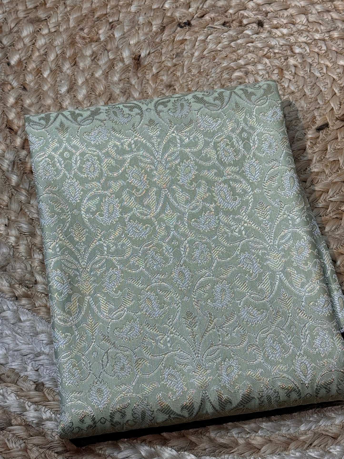 Pastel Green Banaras Blouse Material
