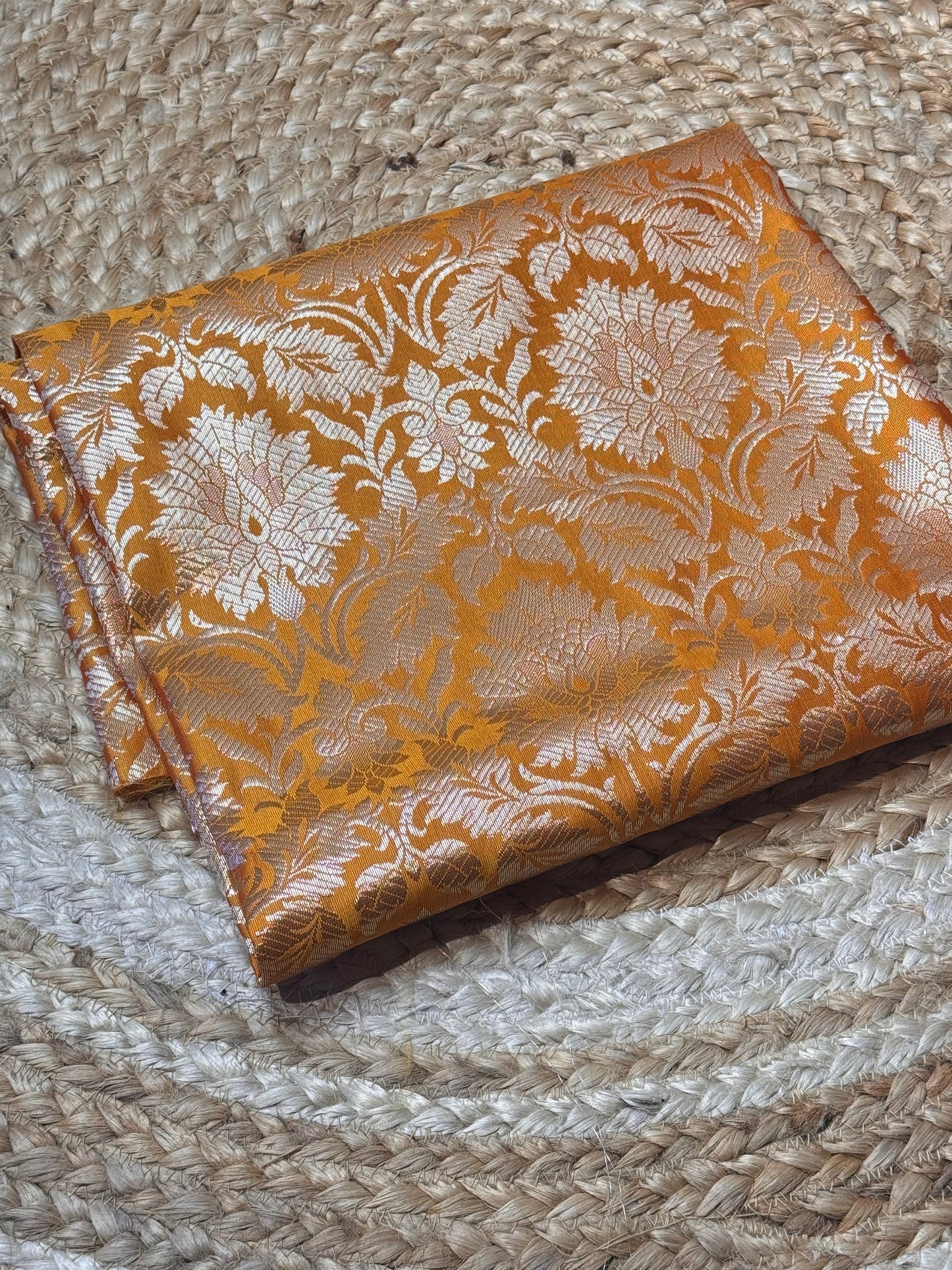 Yellow Banaras Blouse Material