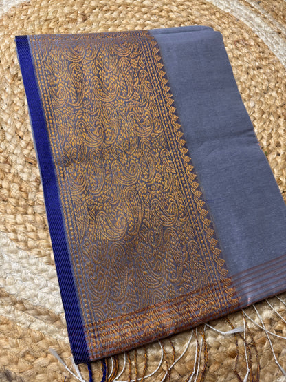 Light Blue Cotton Silk Saree