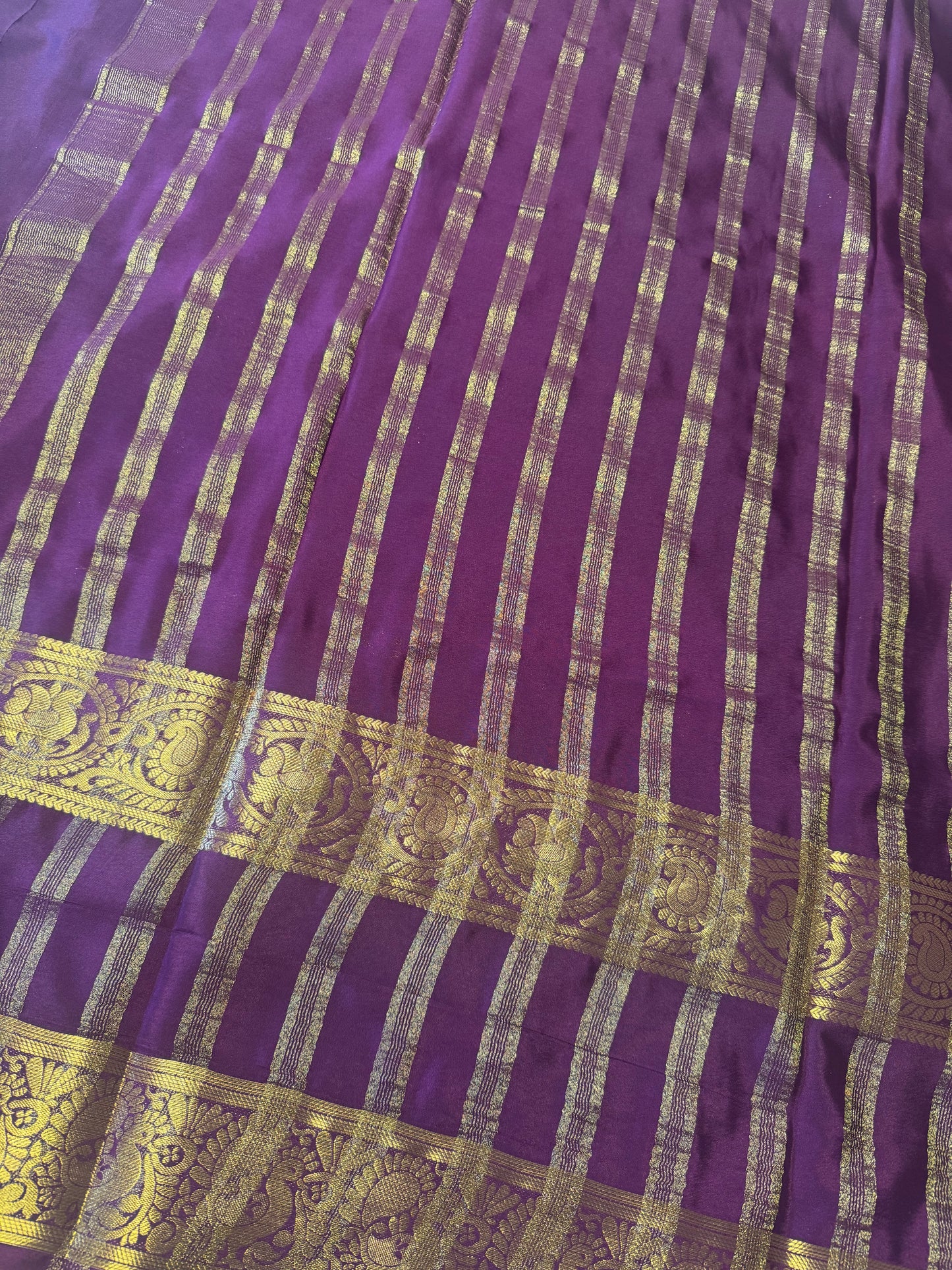 Peach Butta with Bentex Semi Mysore Crepe Silk