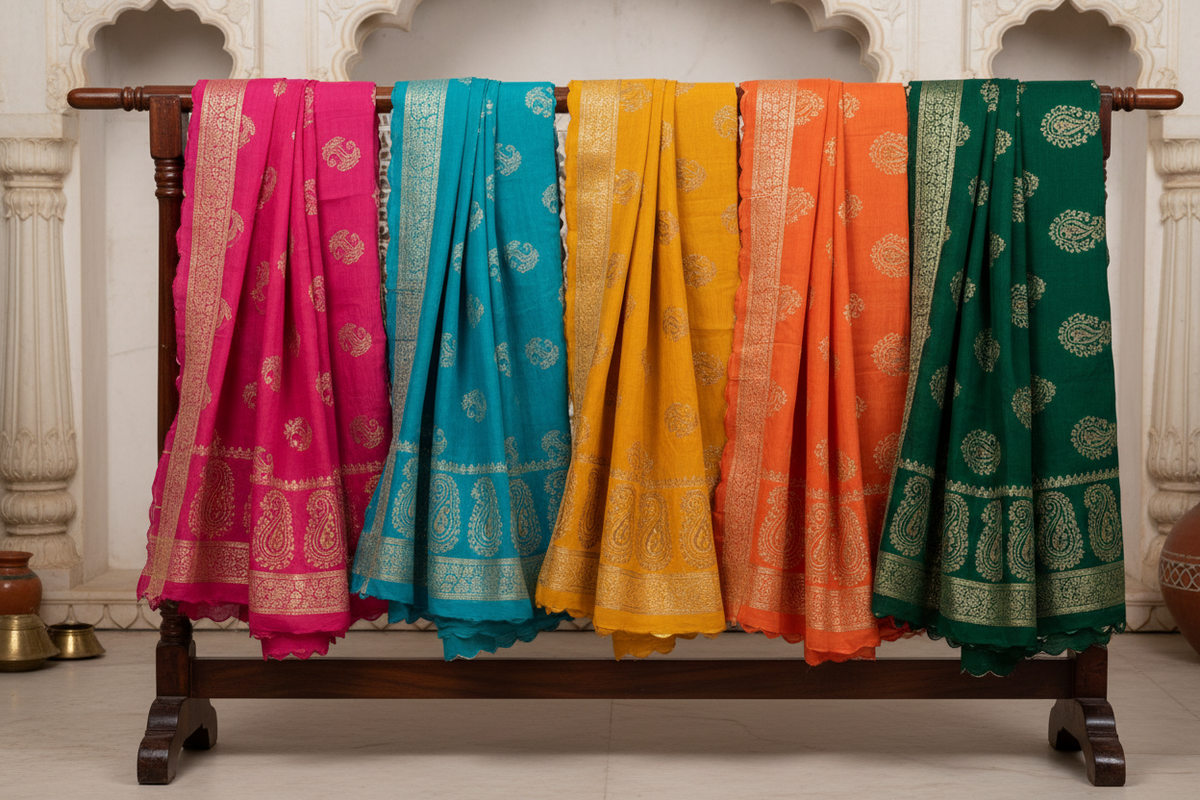 Mul cotton Colour ful sarees 