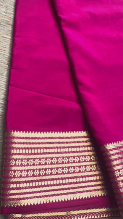 Rani Pink Semi Mysore Crepe Silk